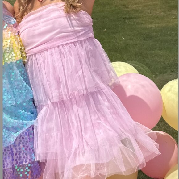 Pink Tulle Tier Dress - Picture 2 of 2